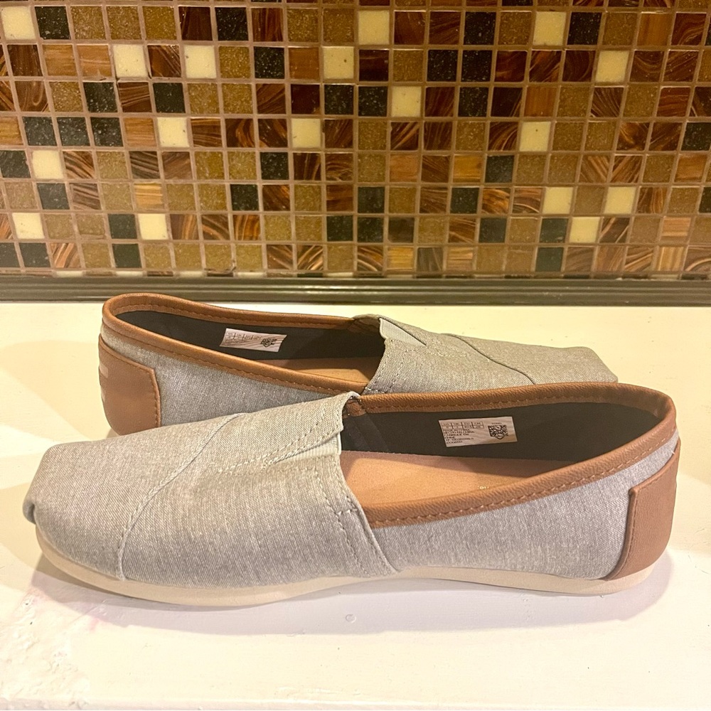 TOMS Alpargata Grey with Leather Trim 3.0 Slip-On Shoe